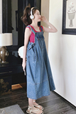 【新款原209】复古百搭大口袋牛仔背带裙L606-P115K168，女装连衣裙，2C069
