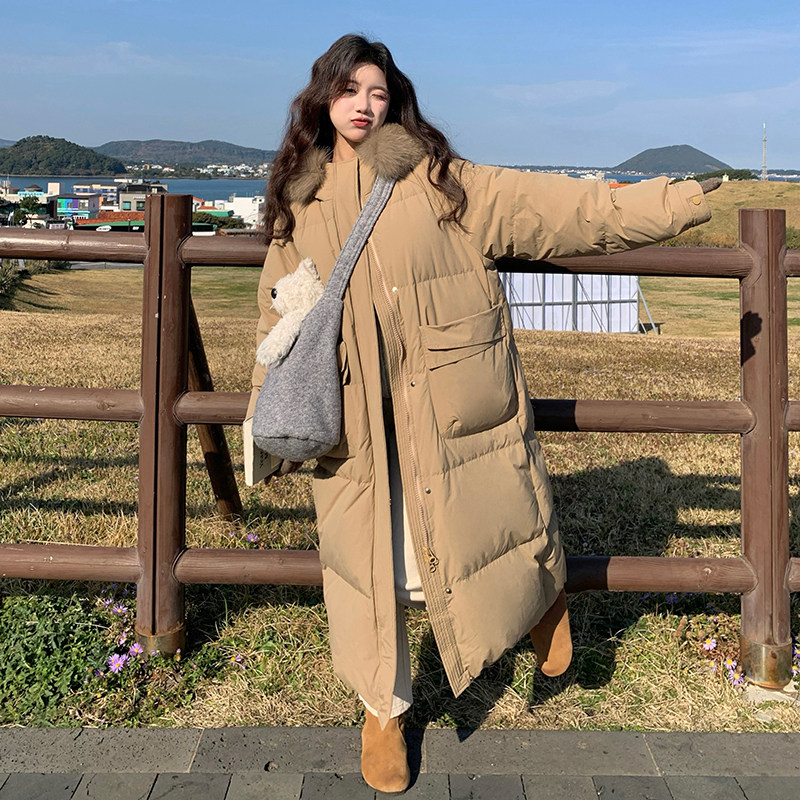 90绒长款大毛领设计口袋羽绒服298-w309-p375-k558,女装羽绒服,2C298