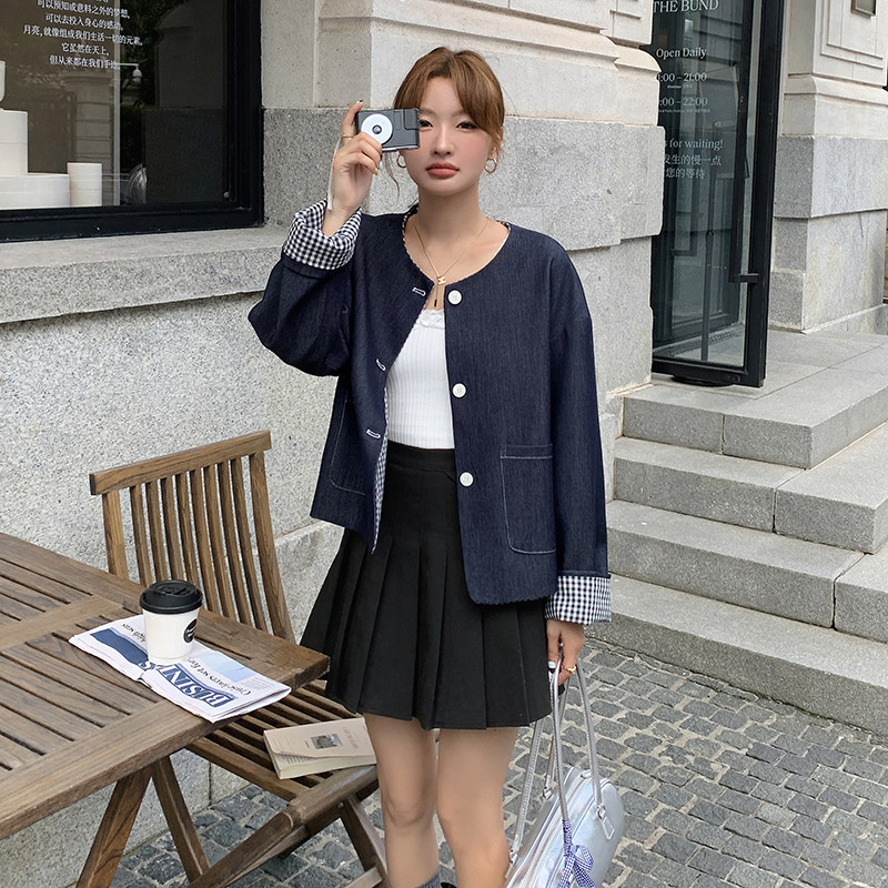 现货两面穿短外套秋季新款小个子2C206-L15-P135-K188,女装短外套,2C206