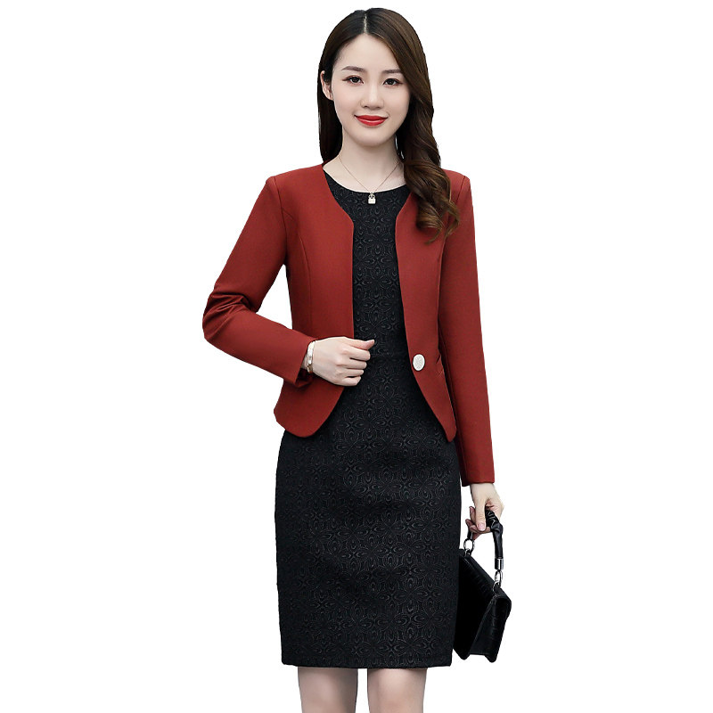 2021时尚简约大方气质优雅收腰显瘦修身休闲百搭两件套，女装套装/套裙，梦依缘,女装套装/套裙,梦依缘