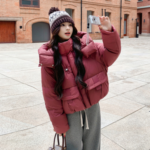 90绒设计师款玫粉短款羽绒服2C291-YRF13111-P285 -K499大货已出图片