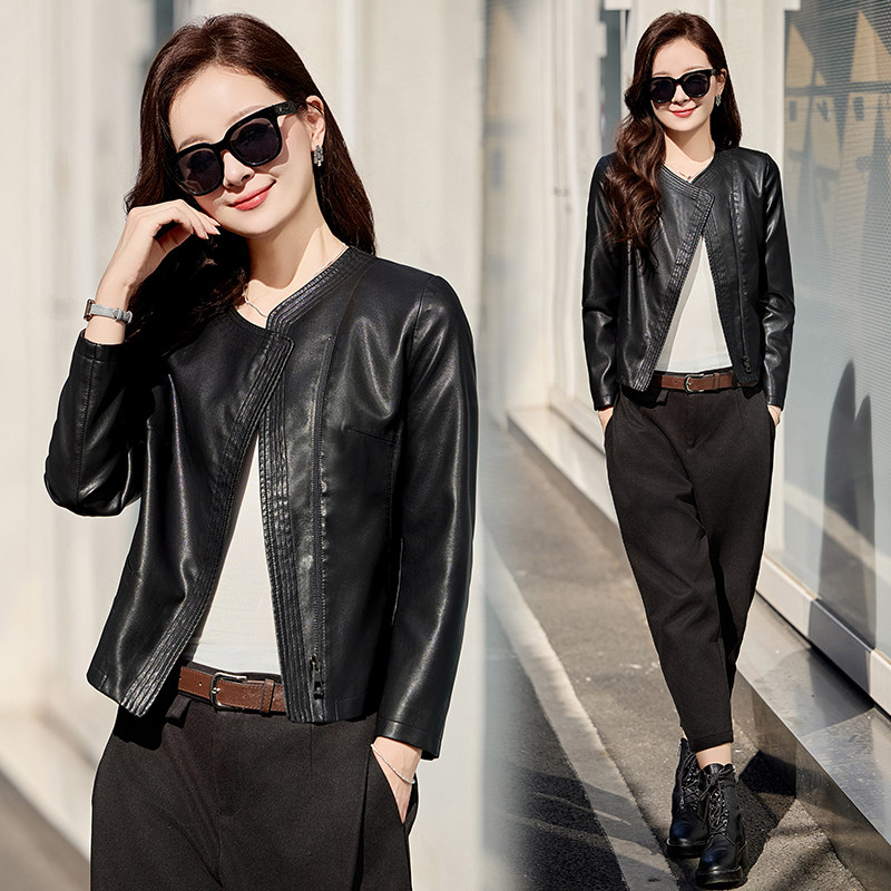 【现货】春装新品皮衣外套女小个子修身显瘦2501-1C115-P115-K178,女装皮衣,吾爱衣