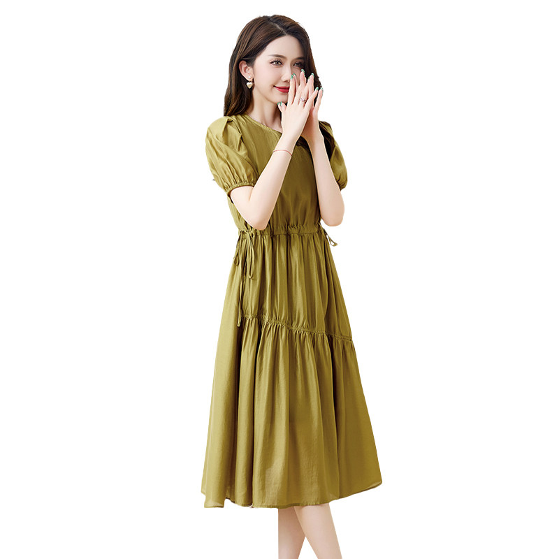 2025年夏季新款时尚气质有女人味的天丝连衣裙，女装连衣裙，奕可儿,女装连衣裙,奕可儿