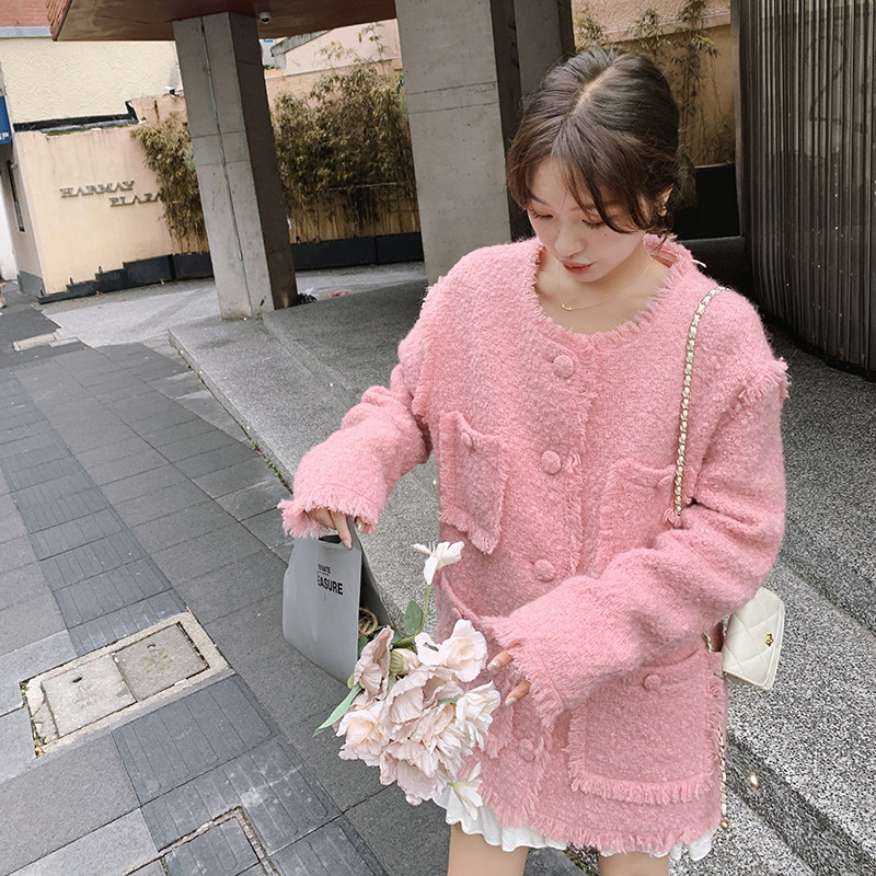 【主推】2026粉洋气宽松小香风外套2C372-8038-P155控208,女装短外套,2C372