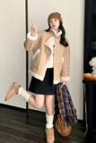[现货]秋冬新款女麂皮绒皮毛一体羊羔毛外套女P190K288，女装短外套，2C269