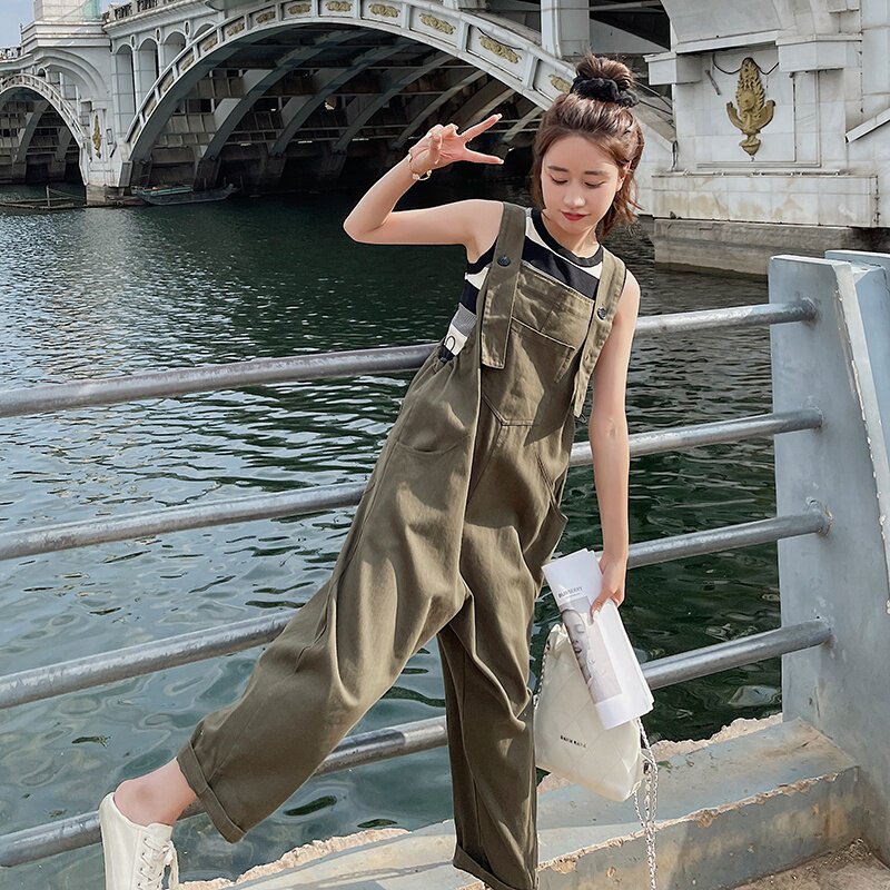 2C-177-C27-P115-K178小众设计新款工装背带裤女夏季2024减龄盐系,女装连体裤,2C177