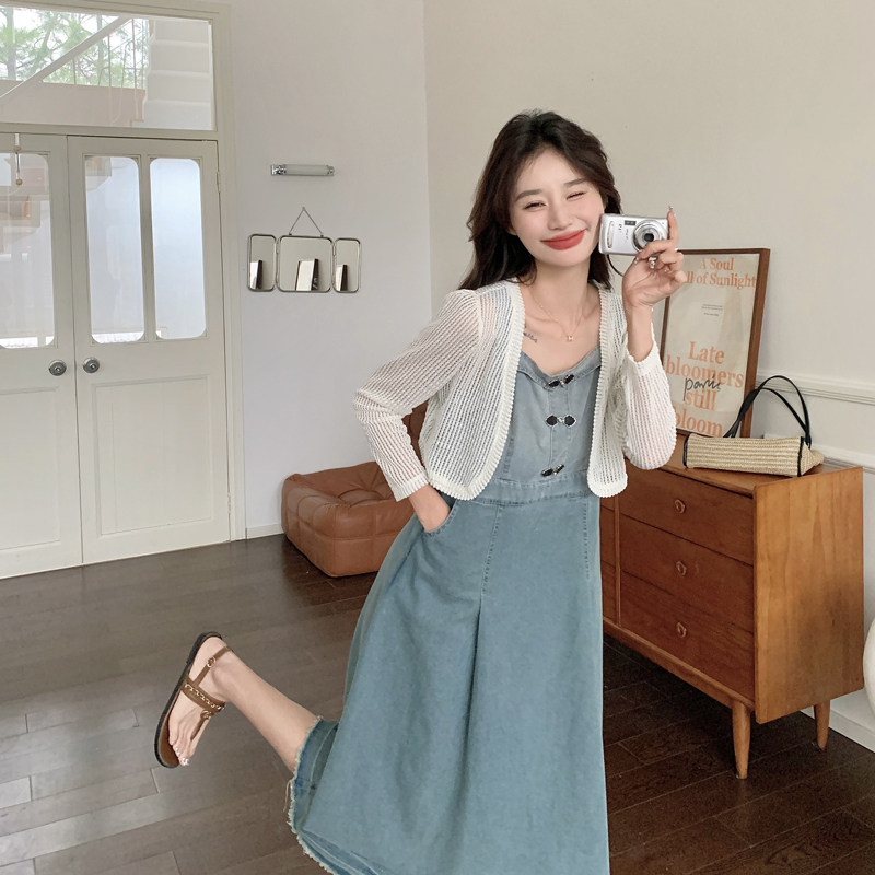 【现货】2025新款夏装女装连衣裙牛仔两件套266-P125-K175,女装连衣裙,2C266