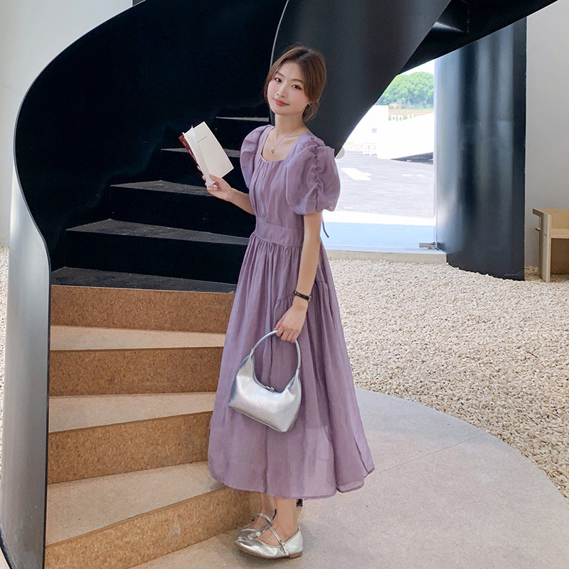 【现货+买家秀】2025夏季新款天丝中长款连衣裙货号/113P110K1,女装连衣裙,2C037