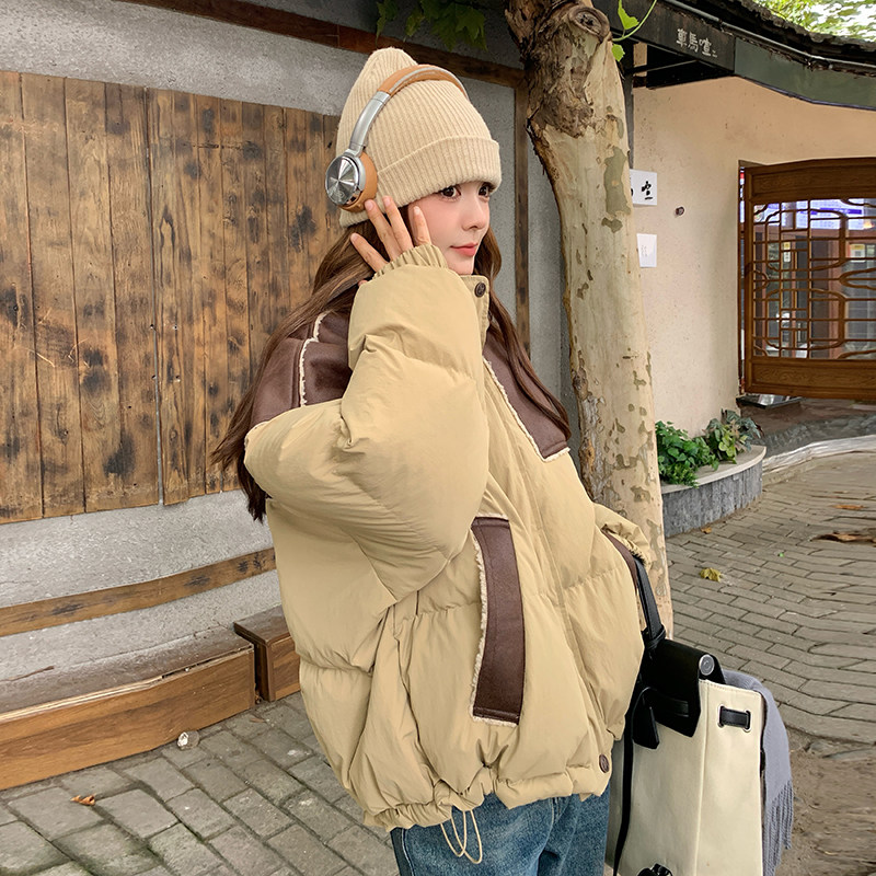 休闲轻薄羽绒服设计外套女冬季加厚时尚白鸭绒面包服6093P235P338图片
