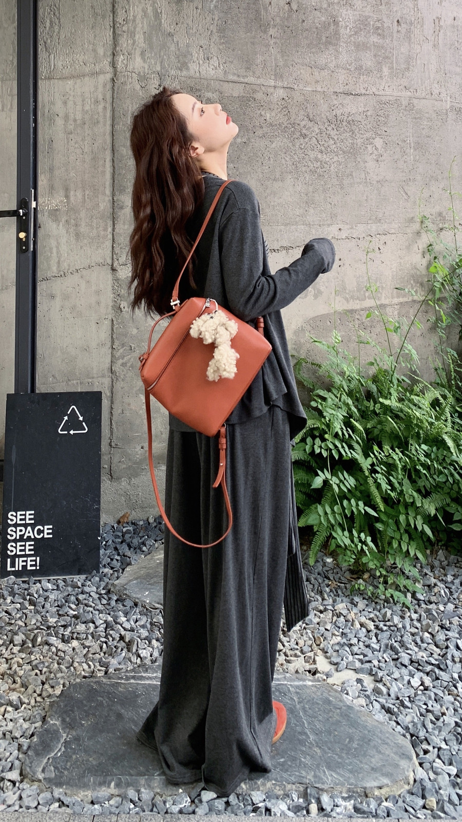 灰色长袖防晒开衫条纹上衣套装女2025春秋季新款显瘦休闲裤三件套,女装套装/套裙,2D148