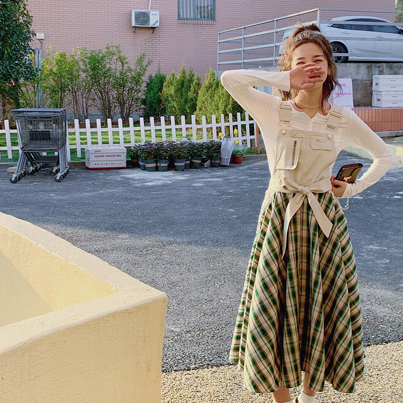 2025夏季新款现货拼接撞色背带裙S205--P110K168,女装连衣裙,2C073