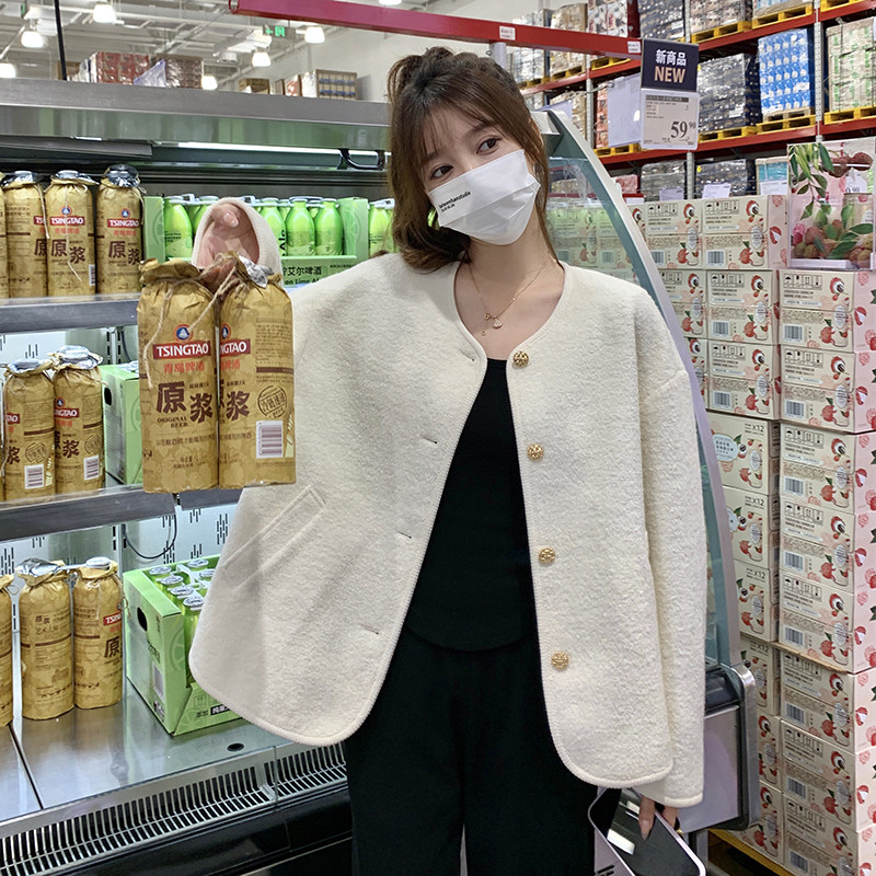 【主推】圆领气质温柔宽松小香风外套2C372-9005-P145控198,女装短外套,2C372