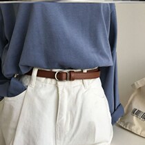 Belt female summer soft Korean version of South Korea East Gate black thin belt male students Joker pants decoration tide small pants belt