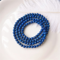 Natural lapis lazuli denim blue no white no gold 5 5mm round beads multi-circle bracelet bracelet with certificate