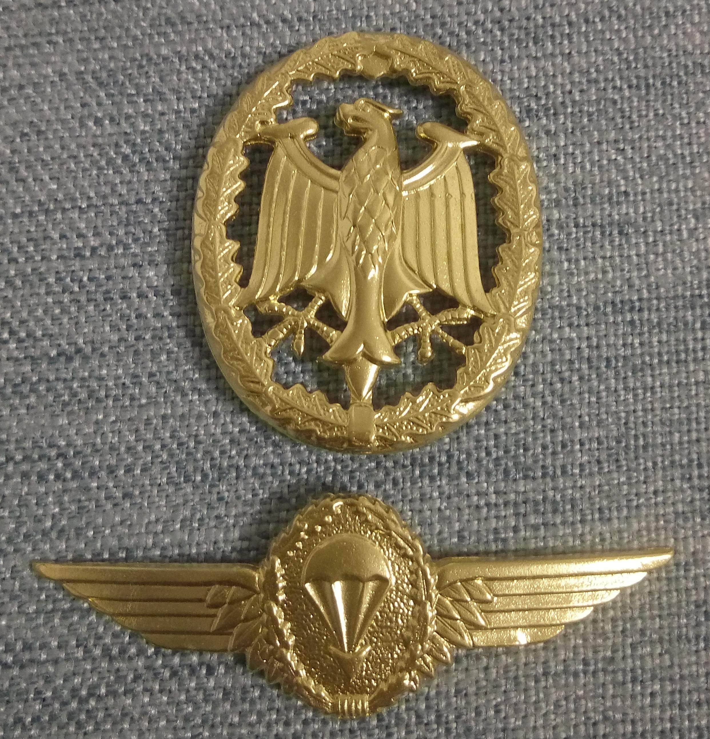 Replica - Bundeswehr: Premium Service Medal (Gold and Silver) or Parachute Qualification Medal Gold