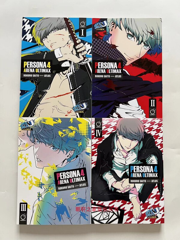 In Stock, Brand New, Original Persona 4 Official Comic Ultimate Arena Volumes 1-4 Set Discount Persona 4 Arena Ultimax Volume 1-4