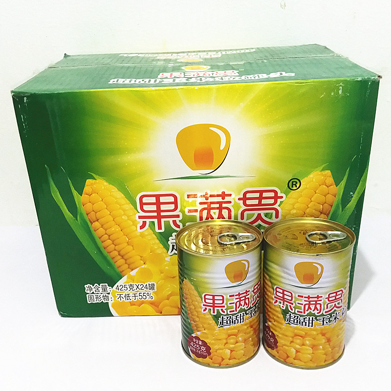 (24 cans) fruit slam super sweet corn kernels 425g ready-to-eat cooking sweet corn can be used as bait