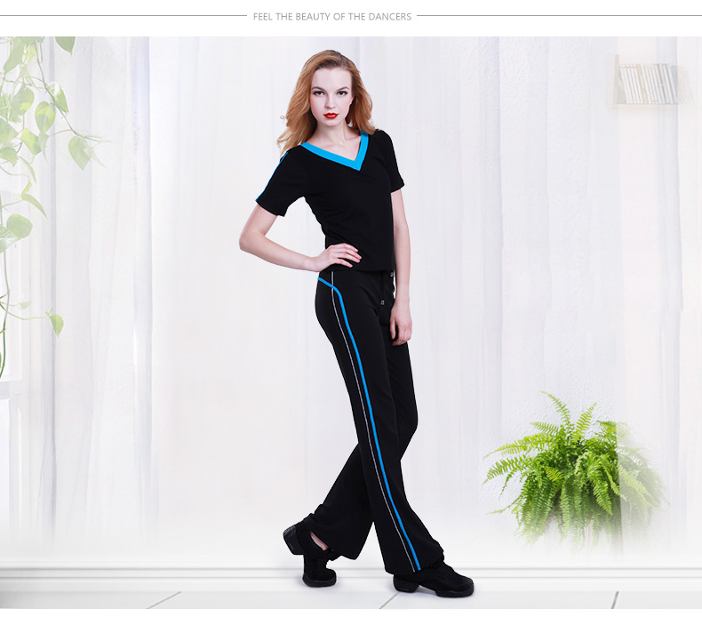 Trang phục khiêu vũ vuông chính hãng quần mùa xuân Latin quần khiêu vũ sinh viên đại học thực hành quần cơ thể Luo Ma quần sừng - Khiêu vũ / Thể dục nhịp điệu / Thể dục dụng cụ giày khiêu vũ cao cấp