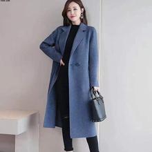 Autumn and Winter New Double sided Cashmere Coat Women's Mid length Knee Loose 100% Wool High end Popular Wool Coat