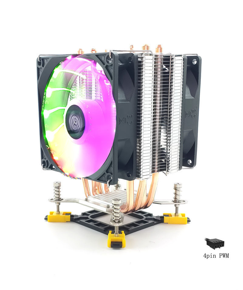 4 copper heat pipes 1700155X58 X792011CPU radiator fan screw installation dual server motherboard