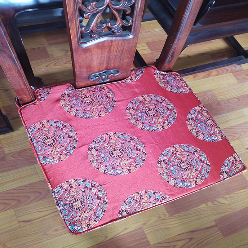 Ghế ăn gỗ gụ tùy chỉnh đệm ghế sofa chống trượt đệm mới Trung Quốc cổ điển rắn sồi chính thức mũ vành mật độ cao bọt biển - Ghế đệm / đệm Sofa thảm trải ghế sofa gỗ