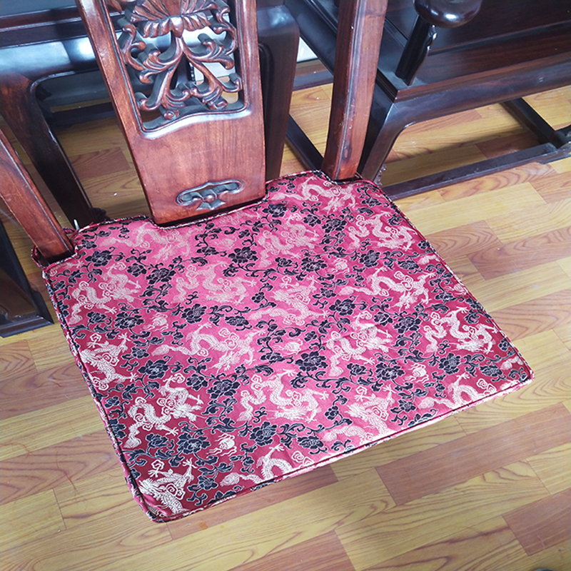Ghế ăn gỗ gụ tùy chỉnh đệm ghế sofa chống trượt đệm mới Trung Quốc cổ điển rắn sồi chính thức mũ vành mật độ cao bọt biển - Ghế đệm / đệm Sofa thảm trải ghế sofa gỗ