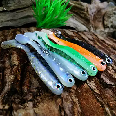 T-tail fish soft bait White fish soft worm road Asian bait 10 bags of 7cm handmade bait Ultra-soft mandarin fish perch mouth bait