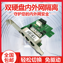 Luandun physical isolation card Dual network PCI-e dual hard disk 801 901 switch real-time switching of internal and external networks Non-profit spectrum