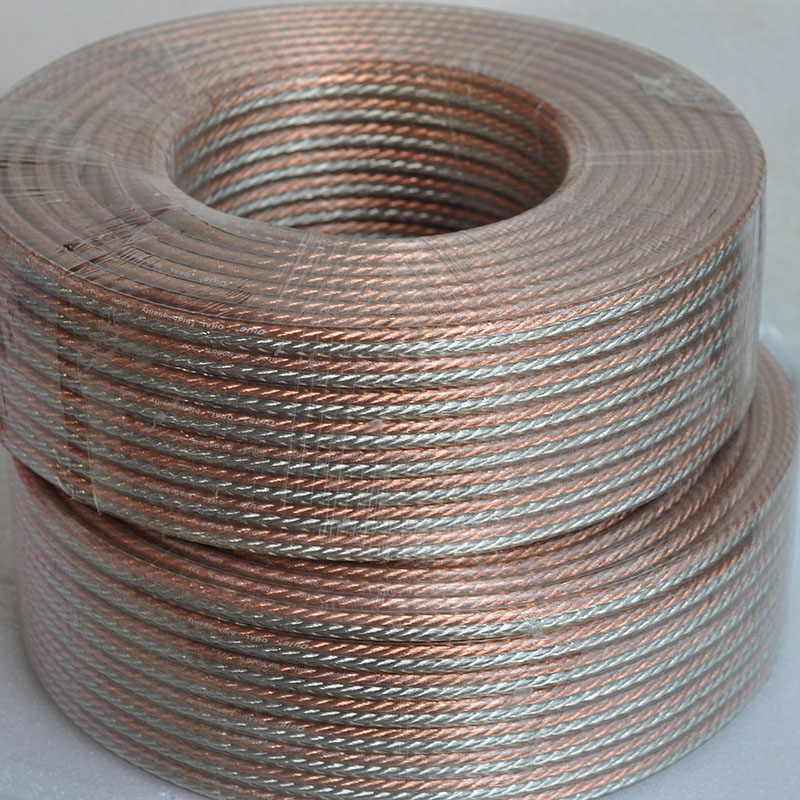 Oule2 square transparent pure copper home improvement fever-grade speaker cable audio cable surround cable main speaker cable new product