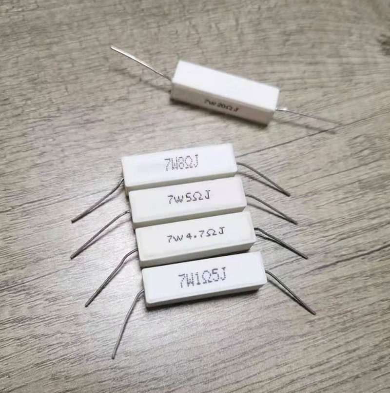 7W Ceramic cement resistor 1R 2 3 4 7 10R 20R Euro speaker divider speaker resistor New