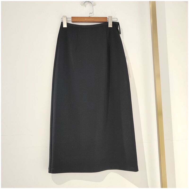 Same Style as in the Mall Bf2Q8088 Summer 2026 New Fashion Versatile Slimming Elegant Mid-Length Slit Skirt for Women