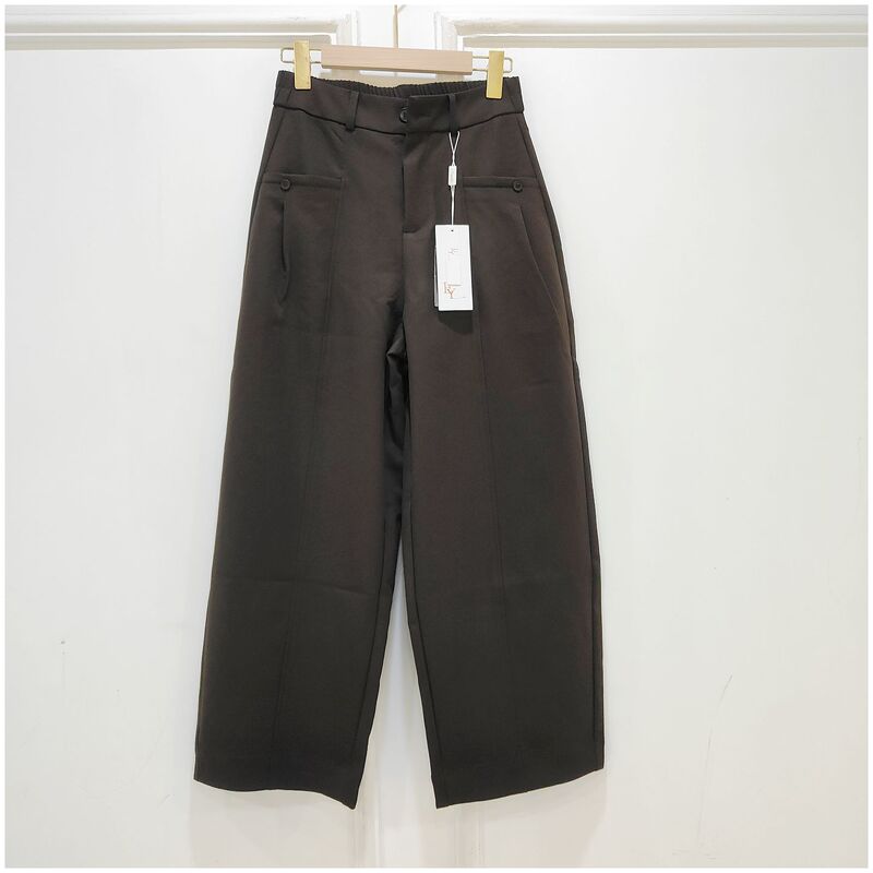 Eyf11916Q Autumn New 2026 Fashion Casual Loose Slimming Half-Elastic Waist Starfruit Pants for Women