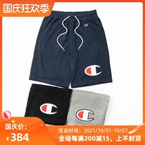 Soda spot CHAMPION CHAMPION embroidery sports shorts day version five men Big C cotton mesh