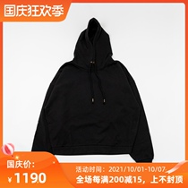 Soda spot monkey time URAKE CROPPED HOODIE solid color hooded sweater