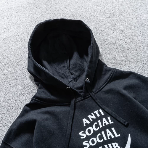 Пятно газировки NEIGHBORHOOD ASSC CE-HOODED Свободная толстовка с капюшоном с двойным ножом и принтом
