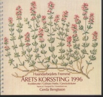 Cross stitch drawings Gerda Bengtsson - Culinary Herbs 1996 Herbal flower cross stitch