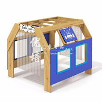 Anti-corrosion Wood outdoor car washing tunnel early childhood education Park childrens role-playing house traffic Game House