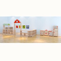 VIGA creative area corner theme series combination early childhood education Park children storage locker corner cabinet teaching aids
