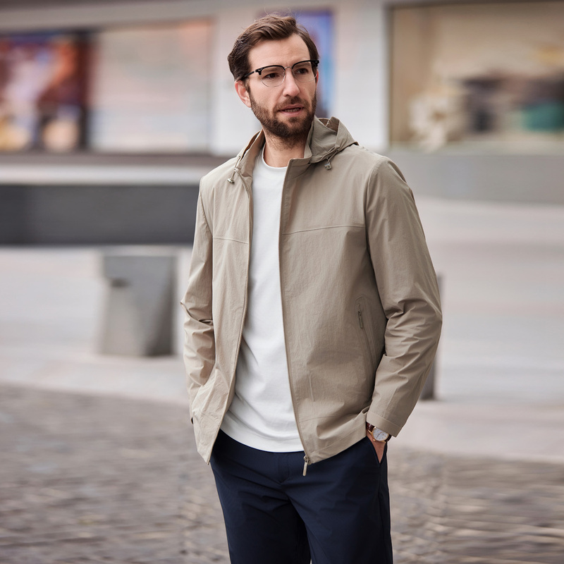 Trustworthyj High-End Men's Business Casual Jacket 2026 Autum Lightweight Casual Hooded Jacket Trustworthyj High-End Men's Business Casual Jacket 2026 Autum Lightweight Casual Hooded Jacket