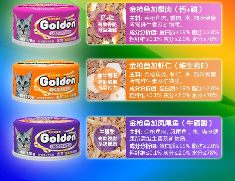 Giải thưởng vàng Nhật Bản Thức ăn đóng hộp cho mèo 170g12 Lon Thức ăn cho thú cưng Thức ăn nhẹ cho mèo Thức ăn ướt Thức ăn cho mèo Thức ăn cho mèo Miễn phí vận chuyển toàn quốc - Đồ ăn nhẹ cho mèo