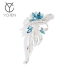 Hàn Quốc cao cấp pha lê zircon trâm nữ đơn giản áo len hoang dã pin pin cardigan thời trang phụ kiện ghim cài áo vest Trâm cài
