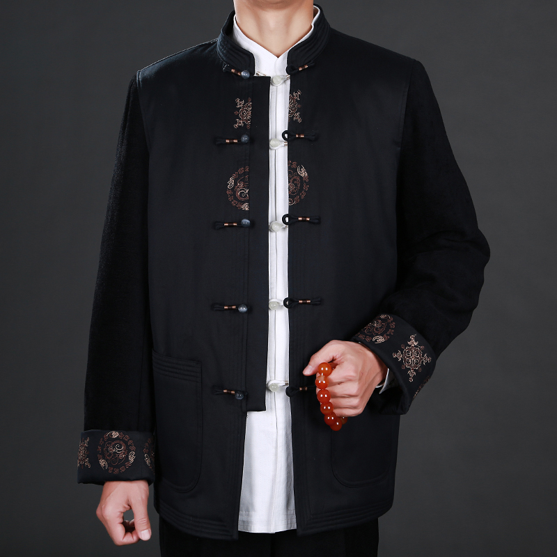Baifulong ethnic style men's Tang suit jacket, high-end Chinese style men's cotton-padded jacket, Breakout Fu Changming's same style Tang suit
