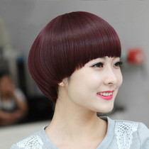 Wig Woman Emulation Haircut Short Hair Mushroom Apple Head Realistic Fluffy Whole Top Ziliu Haibo Wave Head Full Hair Cover