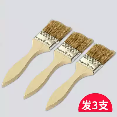 Butterfly roast incense high temperature resistant brush barbecue accessories brush solid wood handle thick pig hair brush bulk barbecue seasoning brush