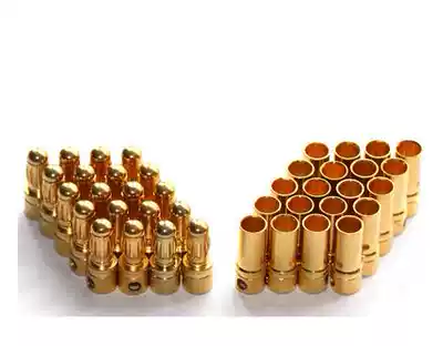 Model aircraft accessories electronic governor motor 3 5MM inner diameter gold-plated Banana plug 20 pairs 3 5 gold plugs 20 pairs spot