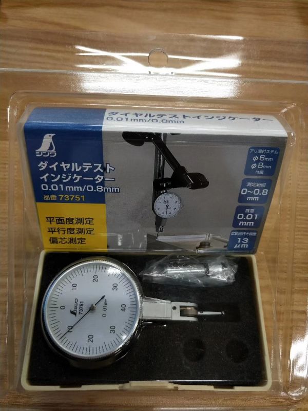 日本亲和企鹅高精度指针式杠杆百分表73751百分表0.01  0－0.8mm