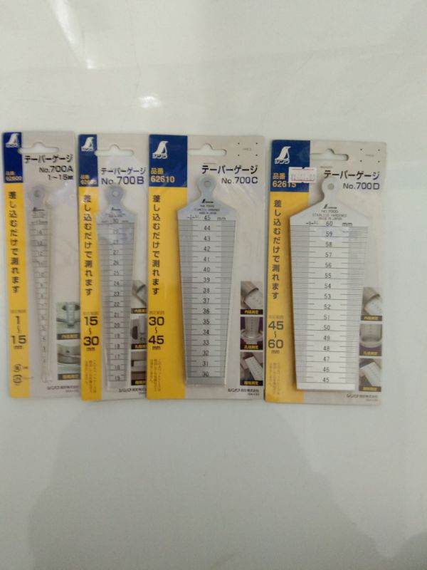 Original installation SHINWA JAPAN AFFINITY PENGUIN PORE SIZE 1-15mm CLEARANCE RULER APERTURE GAUGE TAPERED RULER 700a
