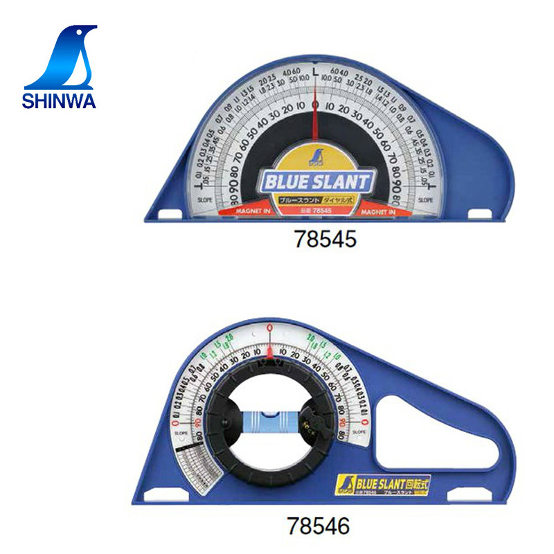 Japan Affinity SHINWA Penguin Pointer Inclination Gauge 78545 with Magnet 78546 Angle Meter for Construction
