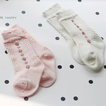 2 Double price Spring and Autumn 0-1-3 year old baby stockings infant cotton mid-tube socks childrens socks