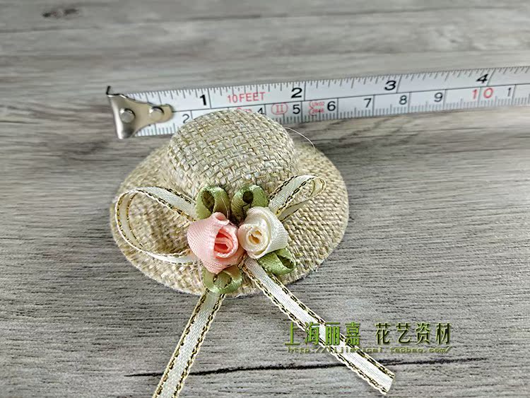 With a small cap of flowers (floral little decoration)